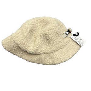 Lululemon Textured Fleece Bucket Hat M/L NATI Natural Ivory Cream White New